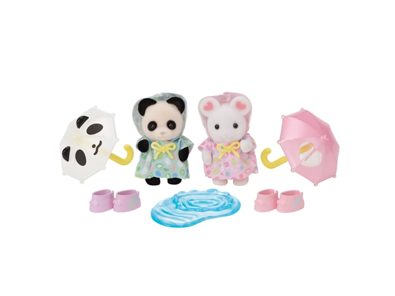  5748 sylvanian families - le duo de bebes en habits de pluie 5748 - Conforama B