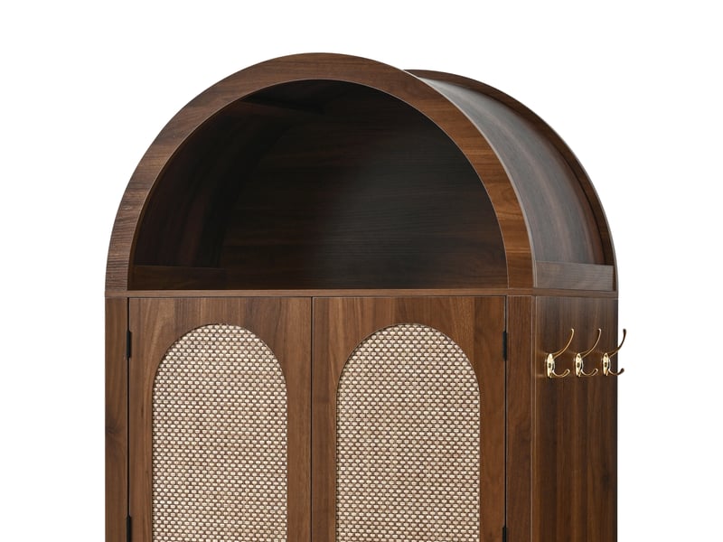 Buffet 80x40x180 cm - grand rangement - avec tiroirs - mdf - design moderne - vaisselier - pour salon et salle à manger - meuble de rangement - noir CozyNest - Conforama E