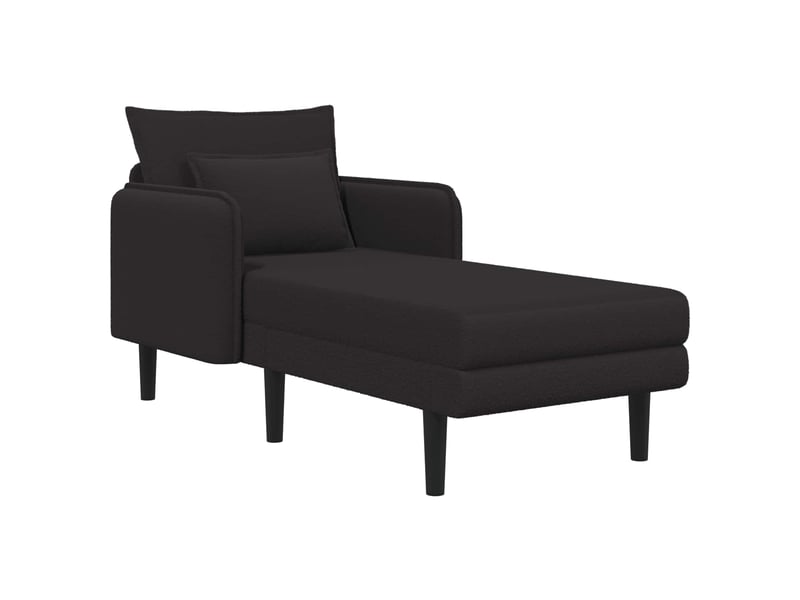  Vidaxl grande méridienne noir bouclé  - Conforama D