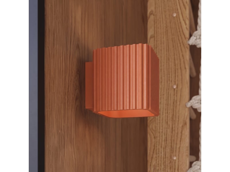 Applique riff ocre rouge g9 aluminium moderne 10x10x12cm SL.3056 - Conforama D