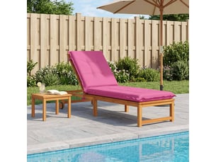 Coussin de transat, coussin pour bain de soleil gemert 100 % polyester rose 190 x 50 x 9 cm cf56180