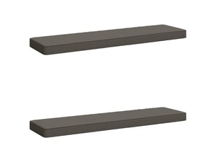 Lot de 2 coussins de banc, coussins d'assise vught 100 % polyester gris cf58463