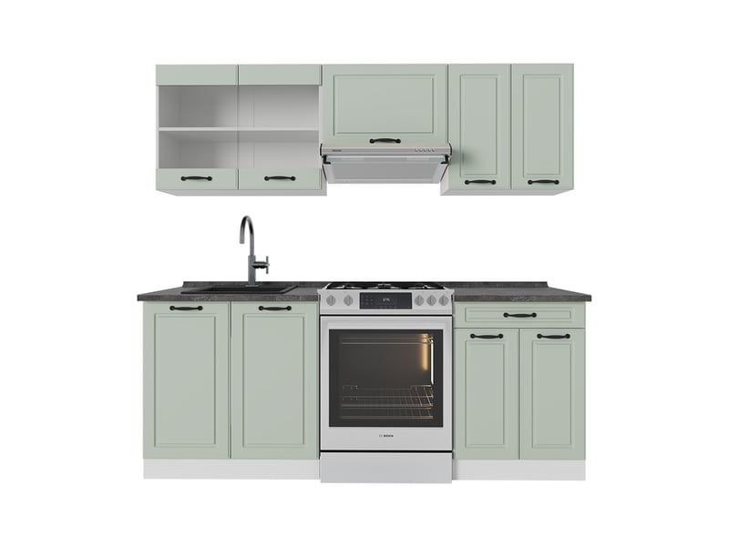 Vicco cuisine, mint campagneblanc, 200cm sans plan de travail - Conforama A