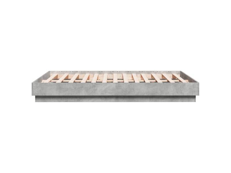  Lit double- lit adulte -  cadre de lit sans matelas gris béton 120x190 cm  - Conforama D