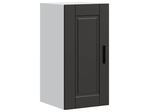 Meuble de rangement, armoire murale de cuisine porto noir bois d'ingénierie shl2870