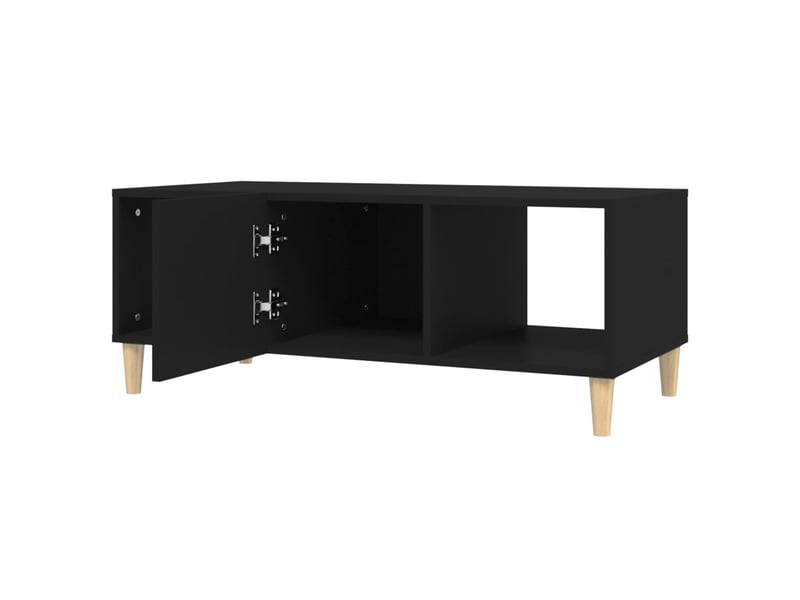  Table basse rectangulaire | table de salon noir 102x50x40 cm bois d'ingénierie shl7792  - Conforama D
