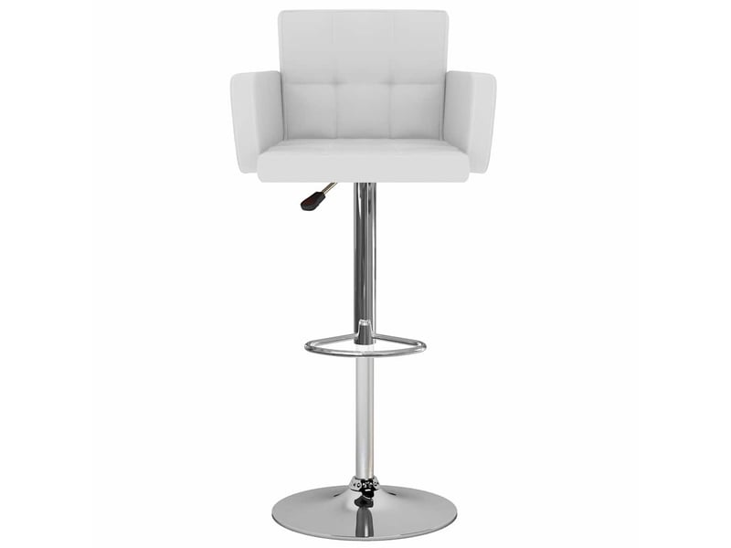 Lot de 2 tabouret de bar, chaise de bar blanc similicuir shl90956  - Conforama C