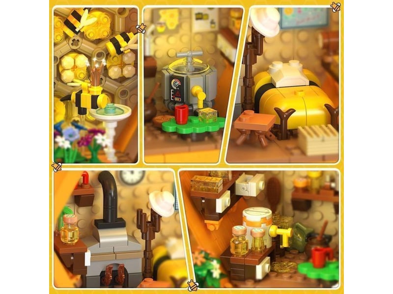  Jeu de construction maison des abeilles 1704 pieces abs avec led 151498_AABSG90824_6_DROPFR - Conforama E