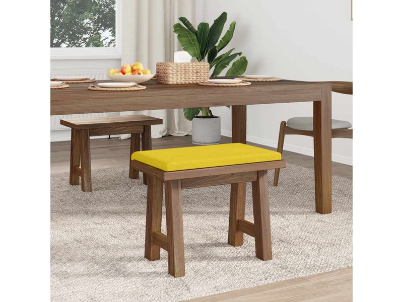  Coussin de banc, coussin d'assise, coussin de canapé tissu jaune clair profondeur 35 cm cf53804  - Conforama C