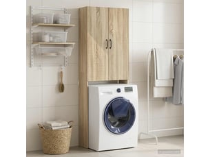 Armoire de toilette, meuble de toilette haarlem chêne sonoma 66x25.5x190 cm