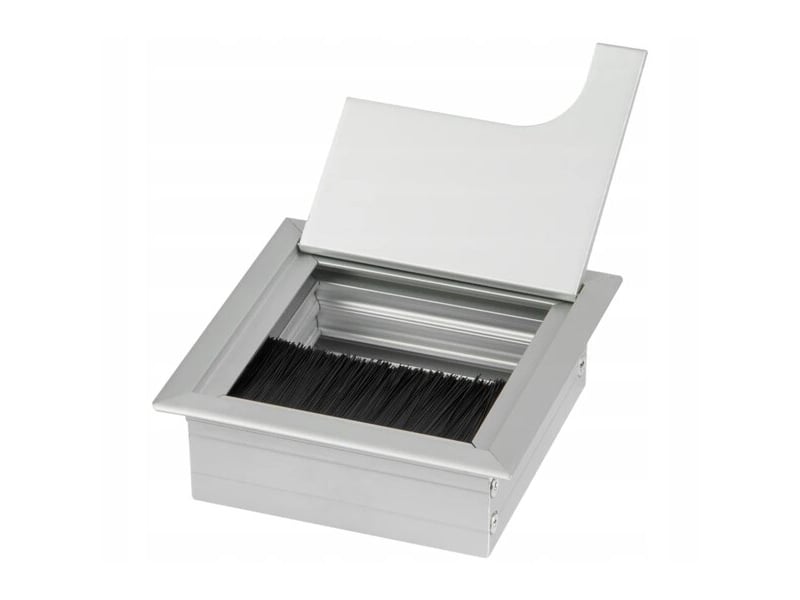  Passage de câbles en aluminium de 80x80 mm avec couvercle et brosse  - Conforama B