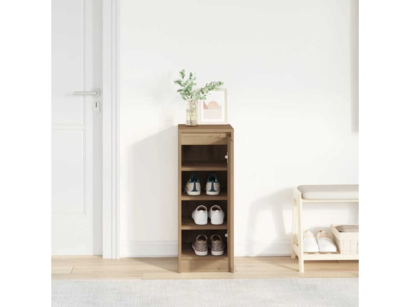  Meuble à chaussure | armoire à chaussures chêne artisanal 29,5x34x76 cm  - Conforama C