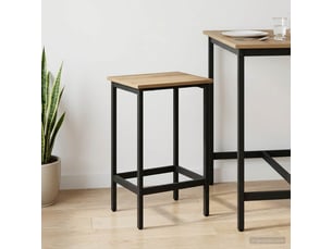 Tabouret de bar, chaise de bar chêne artisanal 40x32x74 cm shl49999