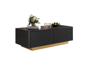 Table basse rectangulaire coloris noir HAUSS SPOLE  - 50 cmx110 cm