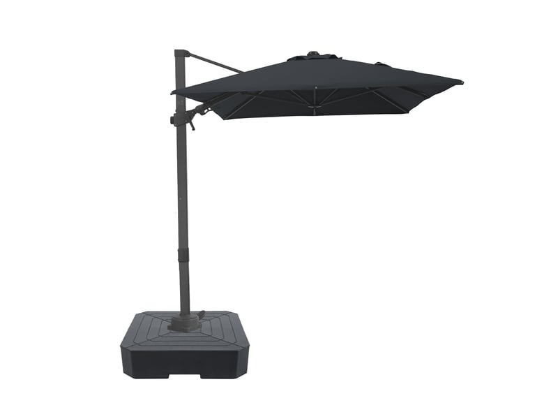  Axi nyra parasol déporté rectangulaire avec pied de parasol, 200 x 300 cm, anthracitegris | pour le jardin terrasse avec armature thermolaquée | housse de protection inclus  - Conforama A