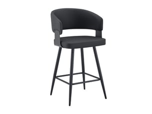 Chaise de salle à manger rembourrée avec dossier et accoudoirs – design mid-century minimaliste pour maison et hôtel