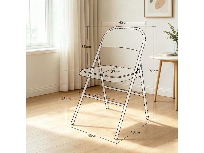  Lot de 6 chaises pliantes rembourrées noires evryae  - Conforama E