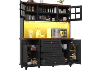 Armoire <strong></strong> <strong></strong> coloris noir largeur 140 cm