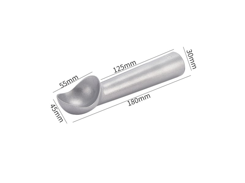  Cuillère à glace antiadhésive antigel, aluminium professionnel, conception robuste, facile à nettoyer, convient pour la crème glacée  - Conforama B