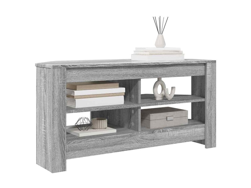  Meuble tv d'angle moderne 102x41x50 cm sonoma gris bois d'ingénierie  - Conforama C