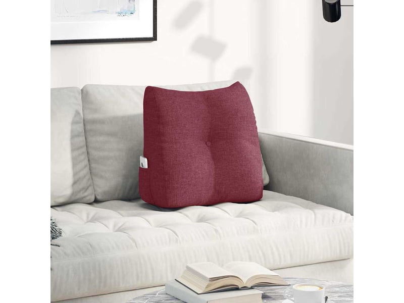  Coussin de dos, coussin de dossier bordeaux 45 x 24 x 50 cm tissu cf54597  - Conforama B