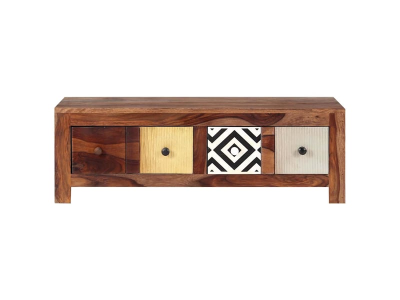  Table basse - table de salon - table à thé 90x50x30 cm bois massif  - Conforama A