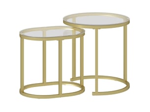 Table basse coloris doré - 36 cmx50 cm