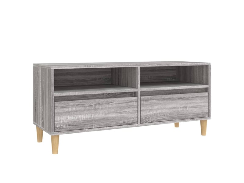  Meuble tv - banc tv - meuble de rangement sonoma gris 100x34,5x44,5 cm bois d'ingénierie  - Conforama A