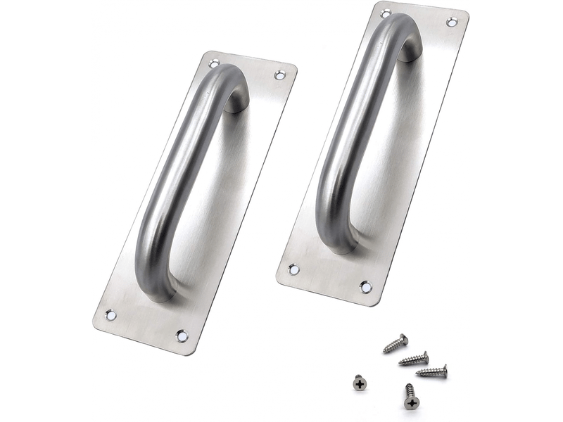  (200 x 65 mm) poignées de portes coulissantes, poignées de porte en acier inoxydable, pour portes coulissantes, granges, toilettes, garages  - Conforama A