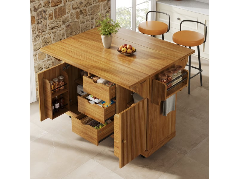  Desserte 2 portes 3 tiroirs coloris bois foncé mdf  - Conforama E