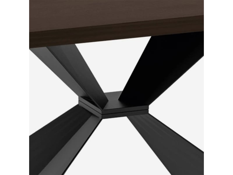  Table de salle à manger extensible en bois et métal 160240x90 taurus  - Conforama C