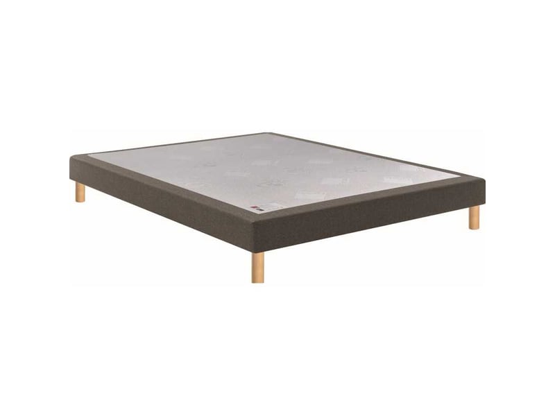  Base de sommier tapissier 1 place noyer 80x200 cm bois massif 7796579 - Conforama A