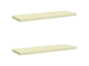 Lot de 2 coussins de banc, coussins d'assise vught 100 % polyester crème cf57957