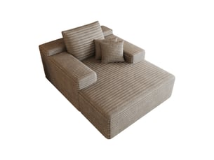 Canapé droit fixe <strong></strong> <strong></strong> 1 place Tissu beige