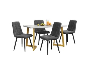 Ensemble table rectangulaire 0 banc(s) 4 chaise(s) 0 tabouret(s) inclu(s) <strong>BEAOK</strong> <strong></strong> 