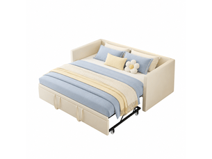 Lit extensible 90x200 cm WOEDVJN coloris beige