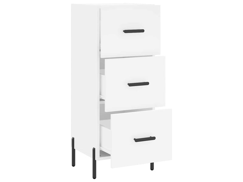  Buffet - bahut - meuble de rangement blanc 34,5x34x90 cm bois d'ingénierie  - Conforama E