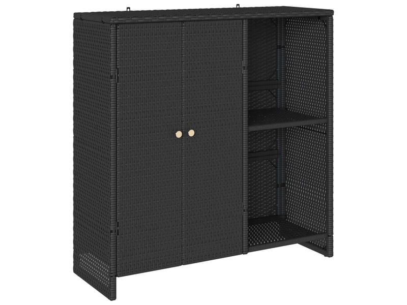  Meuble de rangement, armoire de rangement avec étagère noir 100x36x102 cm rotin  - Conforama A