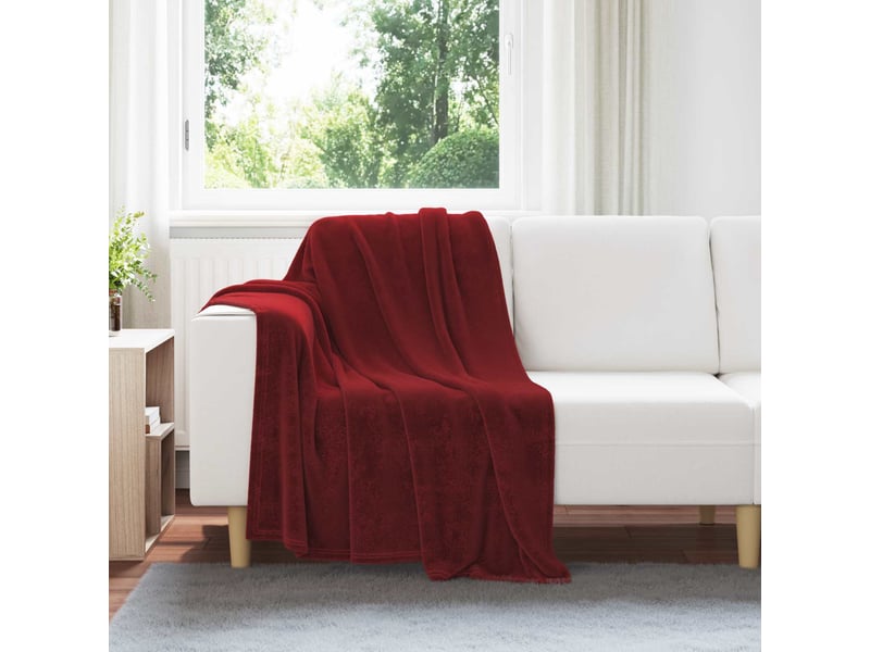  Plaid canapé bordeaux 130x150 cm 0.51 kg polaire  - Conforama B