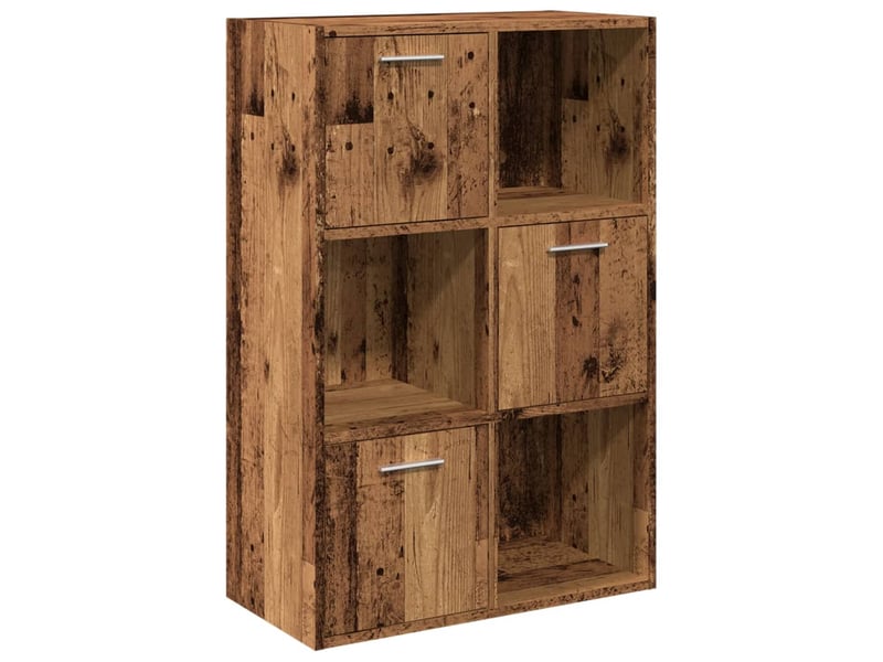  Bibliothèque, meuble de rangement salon vieux bois 60,5x30x90 cm bois d'ingénierie  - Conforama A