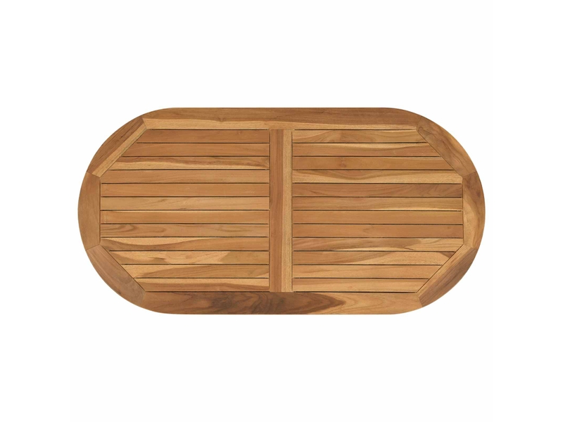  Vidaxl plateau de table ovale bois de teck massif naturel  - Conforama A