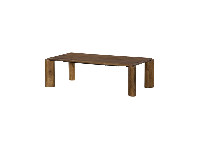  Table basse exotique rectangulaire bois de manguier noyer - petra  - Conforama A