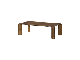 Table basse exotique rectangulaire bois de manguier noyer - petra