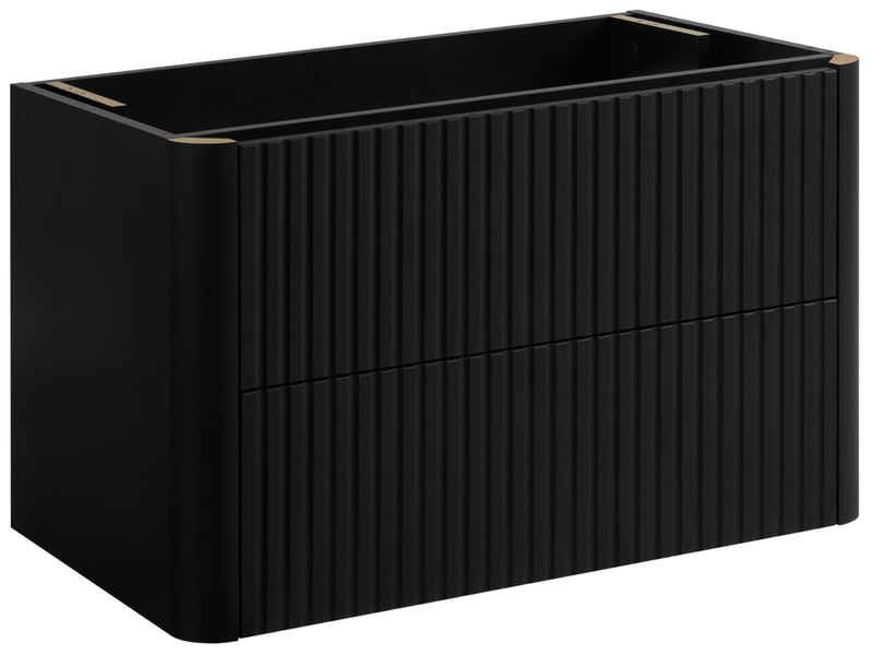 Meuble sous vasque suspendu linea 80 cm noir  - Conforama A