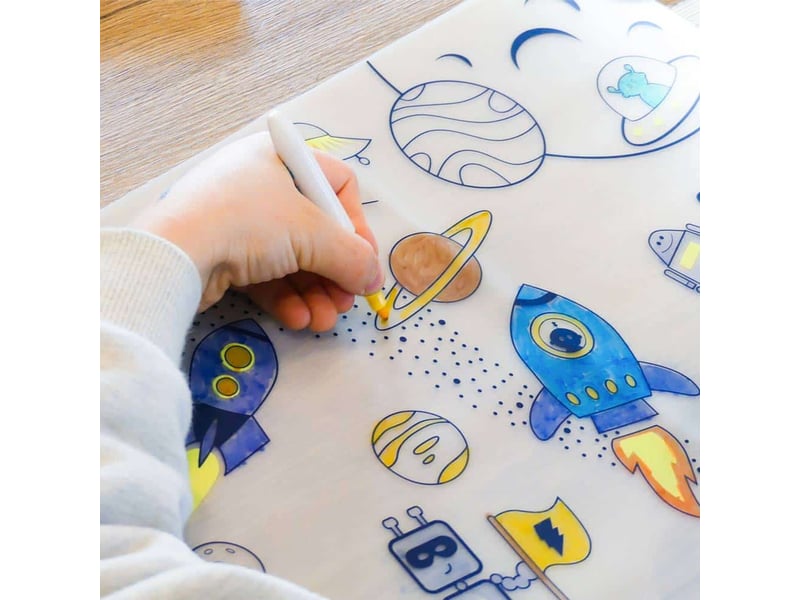  Set silicone a colorier dans l espace SMATSPACE05 - Conforama C
