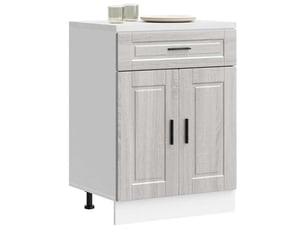 Meuble de rangement, armoire de cuisine porto sonoma gris bois d'ingénierie shl5437
