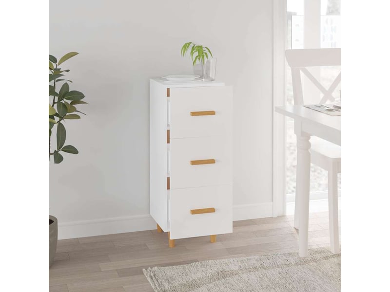  Buffet - bahut - meuble de rangement blanc 34,5x34x90 cm bois d'ingénierie  - Conforama C