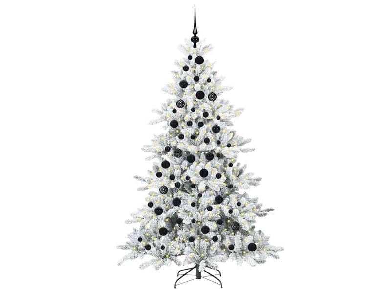 Sapin de noël, arbre de noël artificiel à branches articulées blanc 180 cm shl5975  - Conforama C