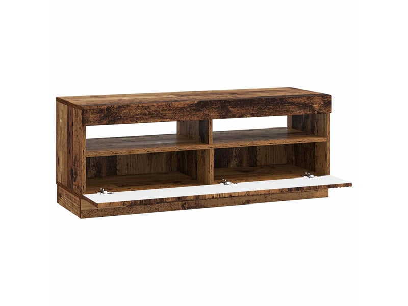 Meuble tv - banc tv - meuble de rangement led bois ancien bois d'ingénierie - Conforama E