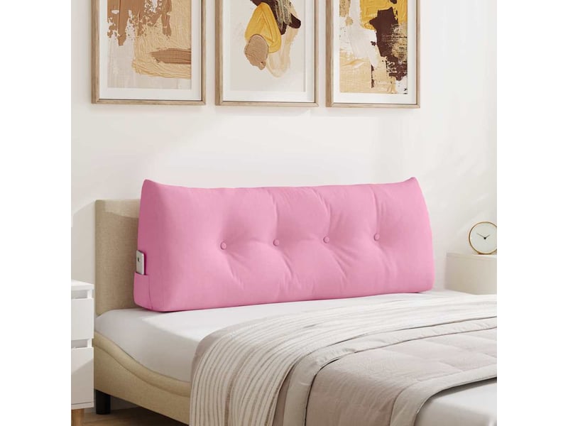 Coussin de dos, coussin de dossier rose 120 x 24 x 50 cm tissu cf54965 - Conforama B